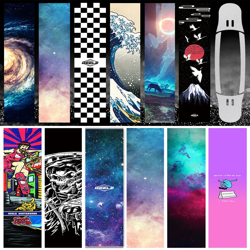 

Online Celebrities Skate Board Sandpaper 120*25cm Electric Sakteboard Abrasive Paper Scooter Cruiser Griptape Longboard Stickers