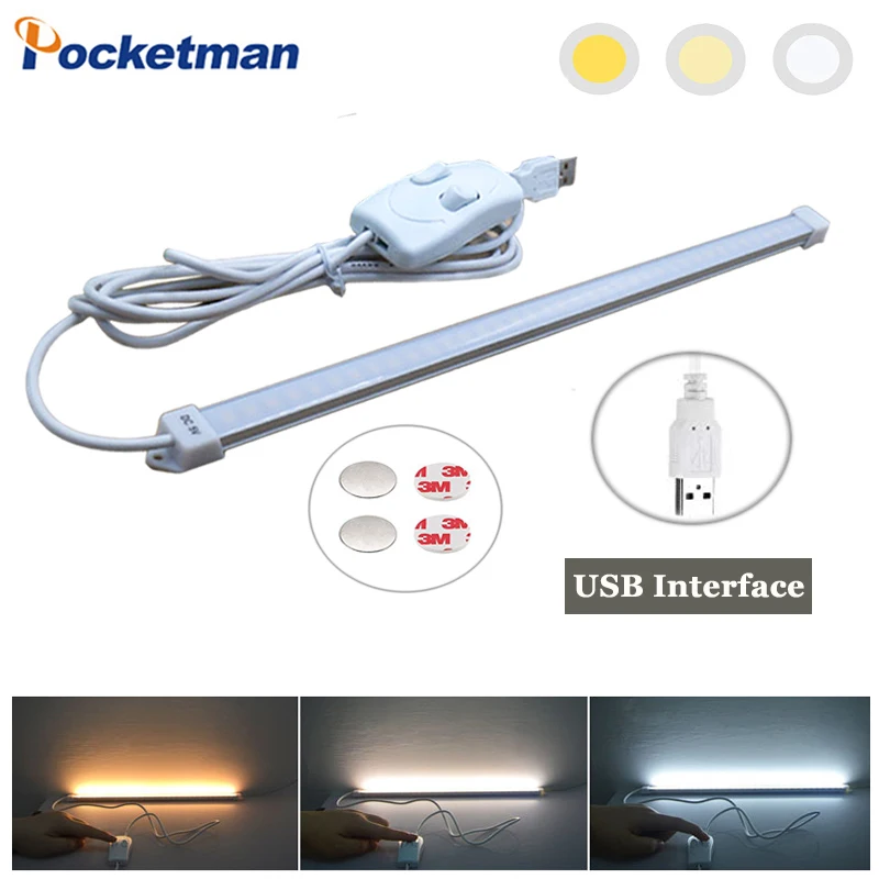 USB СВЕТОДИОДНАЯ лента SMD 5 в USB светодиодный настольный светильник для чтения прикроватных книг, для учебы, кухни, офиса, для детей, ночник