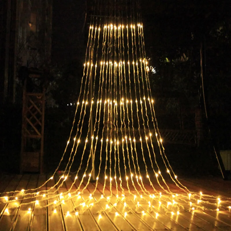 

3X3/6X3M Christmas LED Waterfall Meteor Shower Rain String Light Curtain Icicle Fairy String Garland Wedding Party Decor