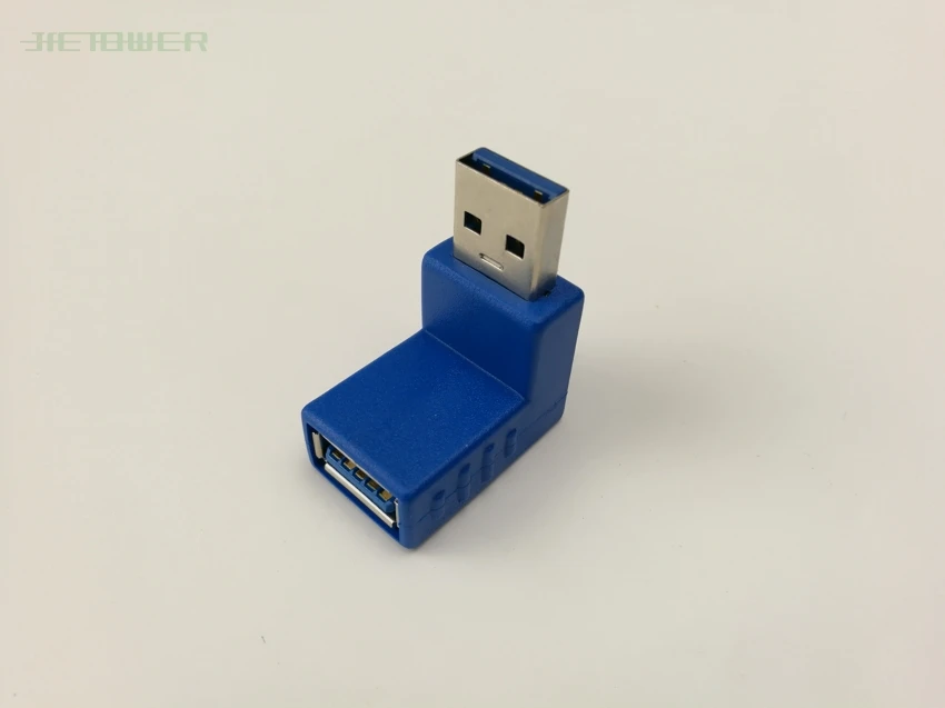 

Переходник под прямым углом USB 500 3,0 шт./лот, угол 90 градусов, USB 2,0 A, Мужской и Женский переходник для ноутбука, ПК, синий