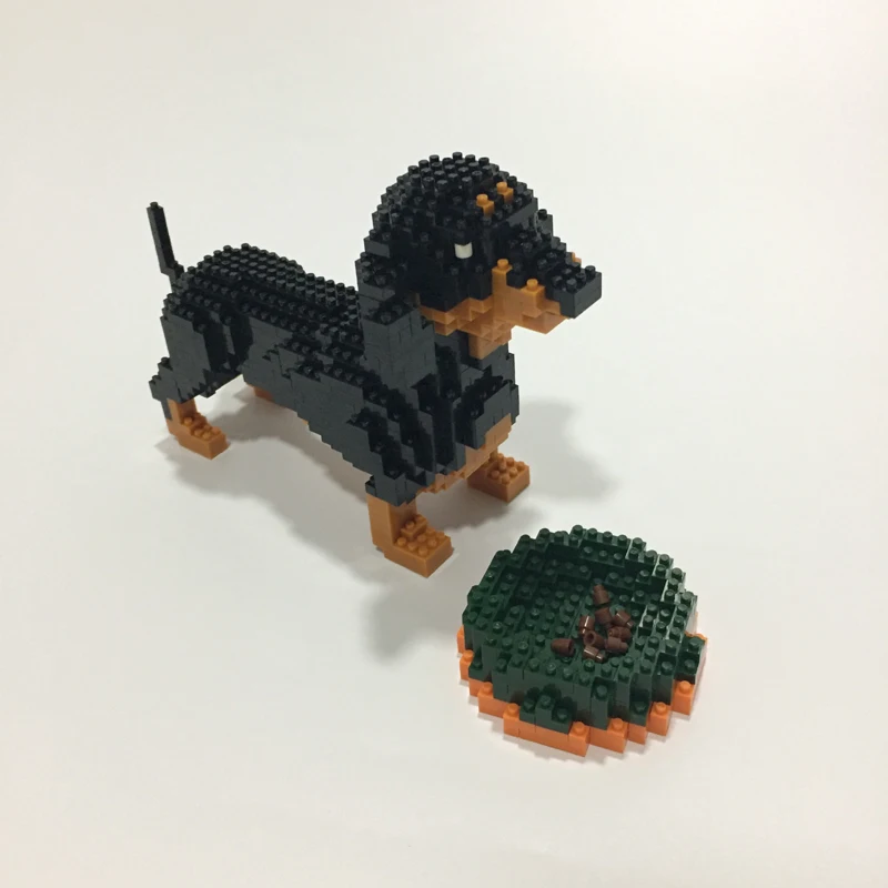 Конструктор Star 6618-2 такса черная собака животное 3D модель DIY Алмазный