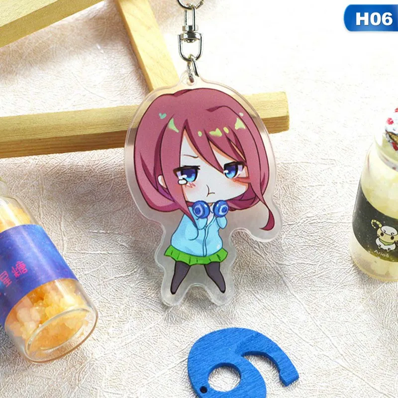 Gotoubun no Hanayome Nakano Ichika Nino Miku Yotsuba Itsuki брелок акриловая фигурка брелок-подвеска Подвески Подарки - Цвет: 6