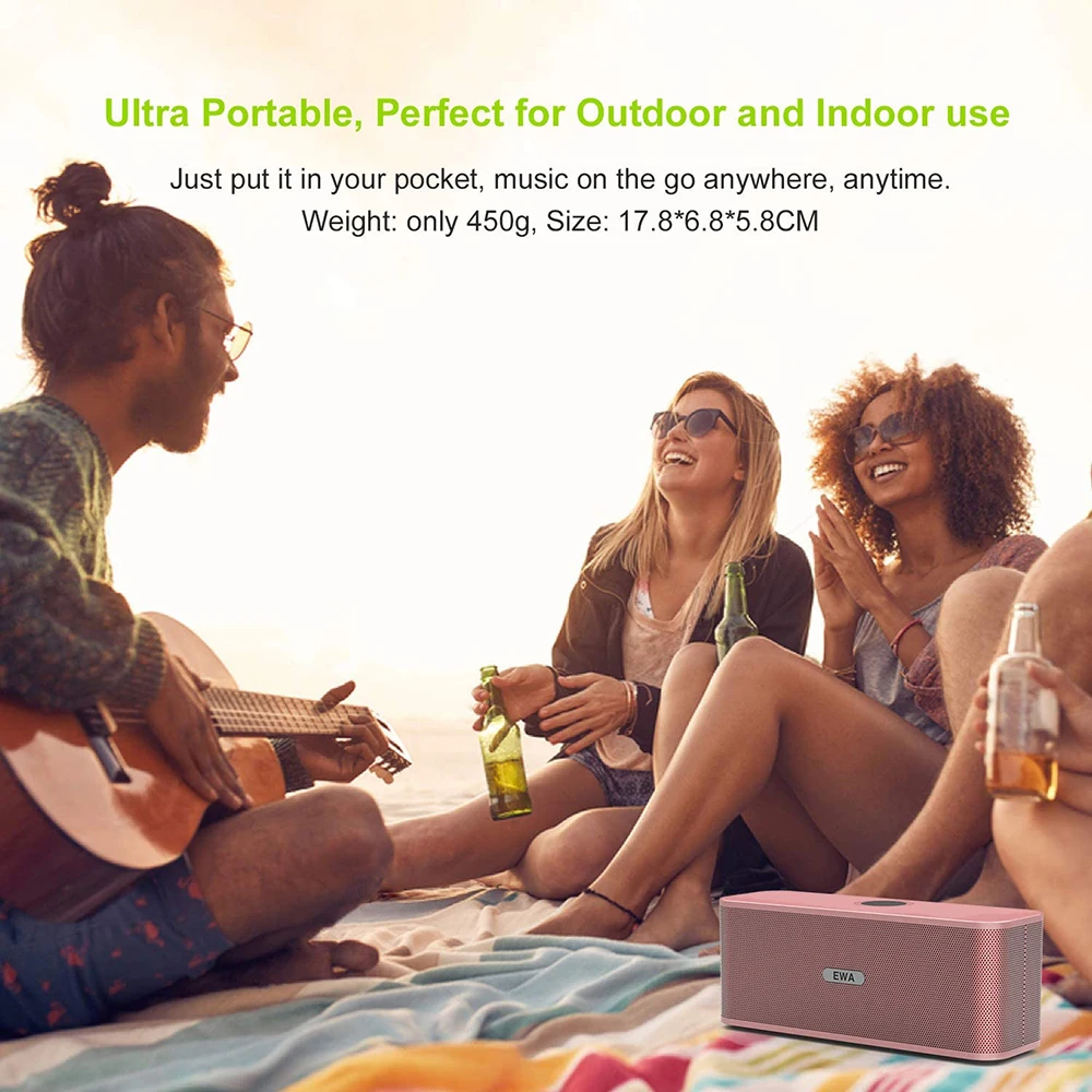 EWA W300 Bluetooth беспроводной портативный динамик высокое качество звук громкий