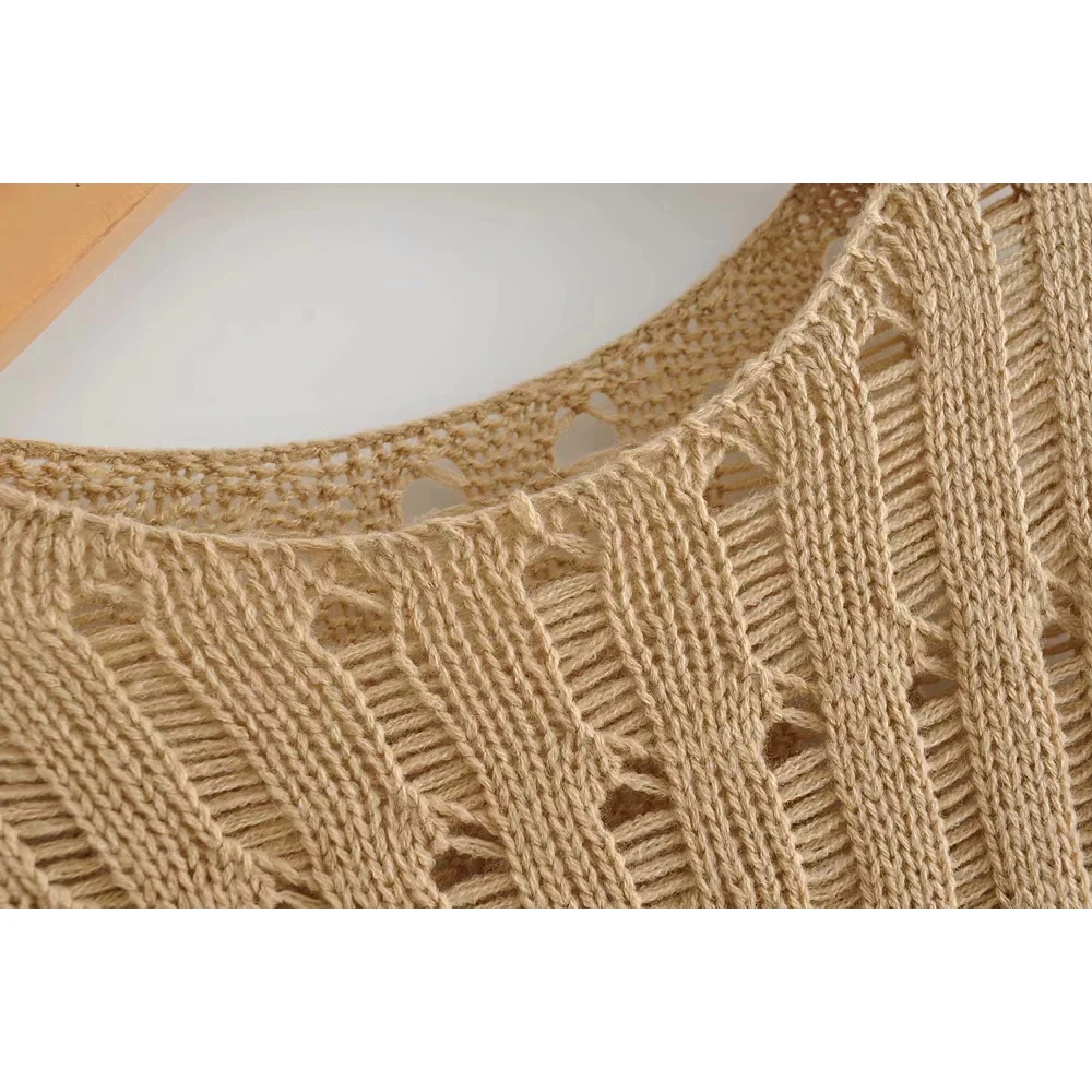 Женский Свободный Вязаный Свитер оверсайз женские винтажные пуловеры без