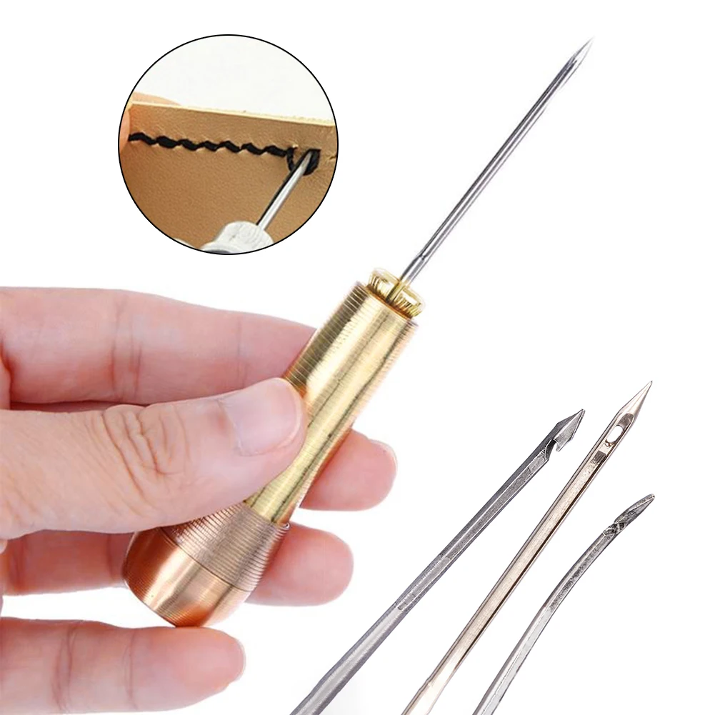 Медное шило для ремонта обуви инструмент прямой крючок удобный практичный