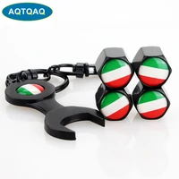 4pcsset classic italian flag anti theft chrome car wheel tire valve stem cap for carmotorcycleair leakproof and protection yo