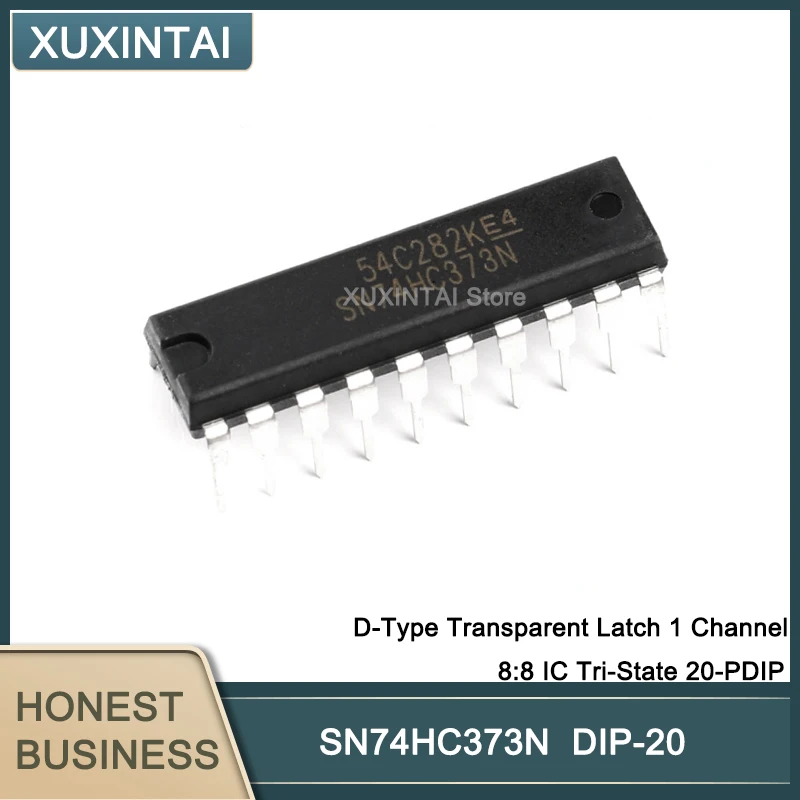 

100Pcs/Lot SN74HC373N SN74HC373 D-Type Transparent Latch 1 Channel 8:8 IC Tri-State 20-PDIP
