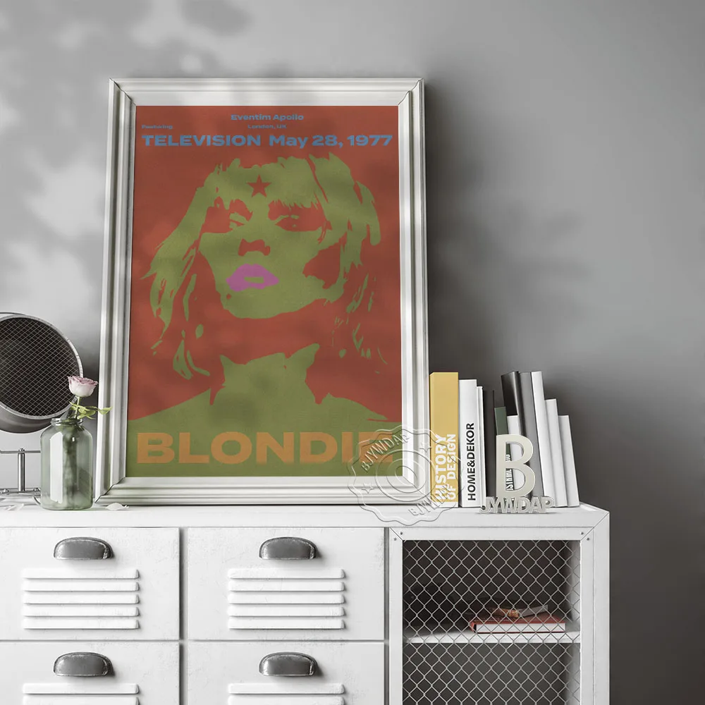 

Blondie Gig Red Poster, Blondie Fans Collection Art Print, London Uk May 28,1977 Eventim Apollo Television Art Prints Home Decor