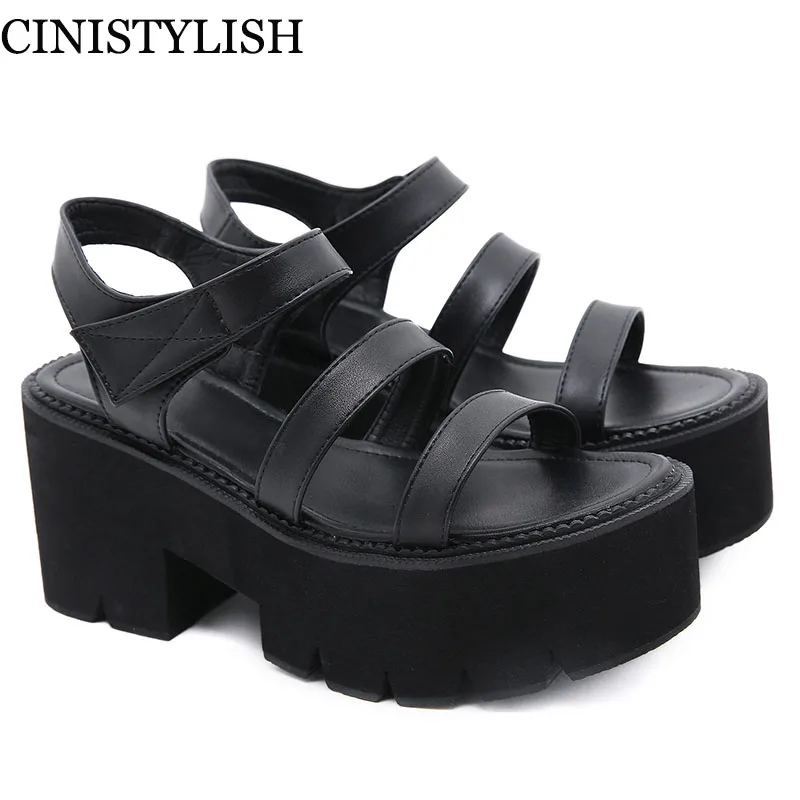 

Gladiator Sandals For Women Platform Heels Hook Loop Ankle Strap Ladies Casual Shoes Rome Style Goth 2021 New Summer Drop Ship