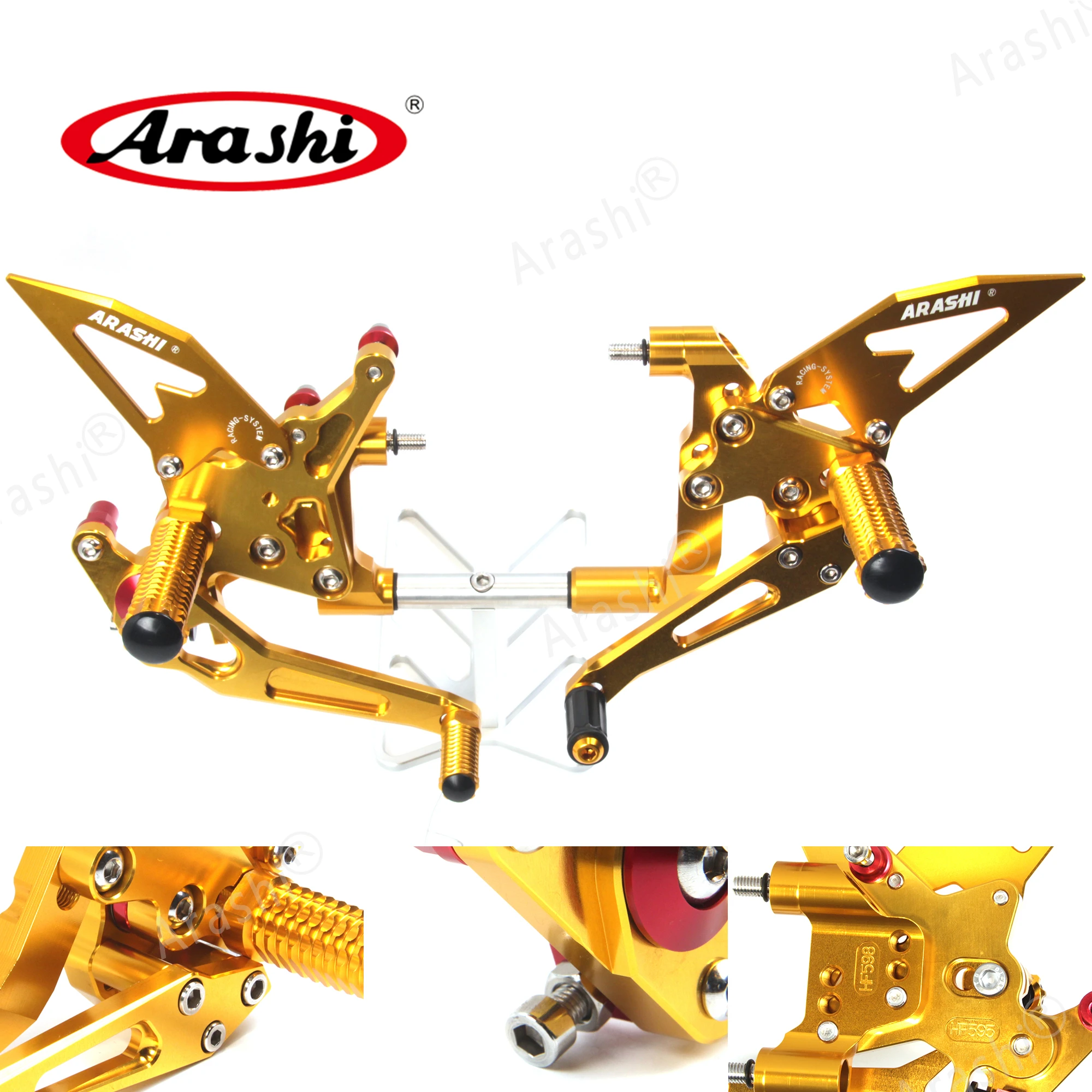 Arashi для DUCATI Panigale 899 2014 2015 CNC Rider регулируемая подножка колышки ног комплект заднего