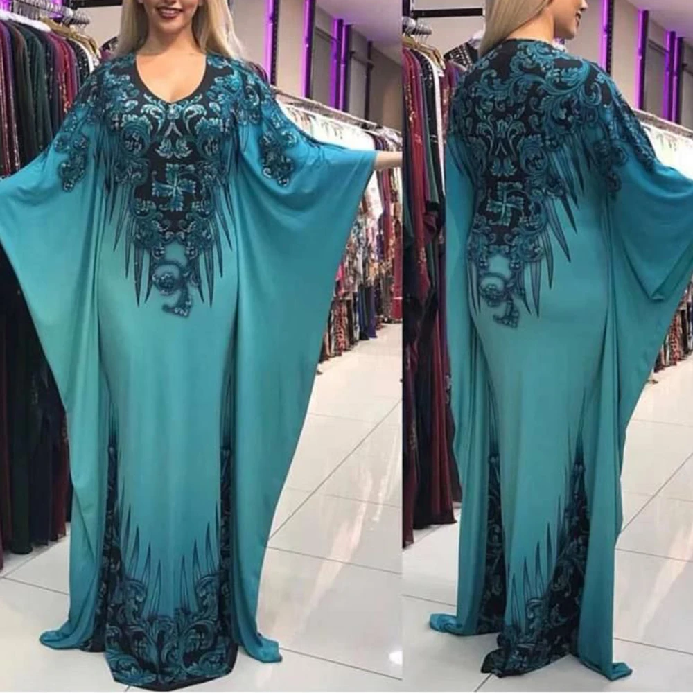 2021 Новая мода в африканском стиле платье с принтом для девочек размера плюс