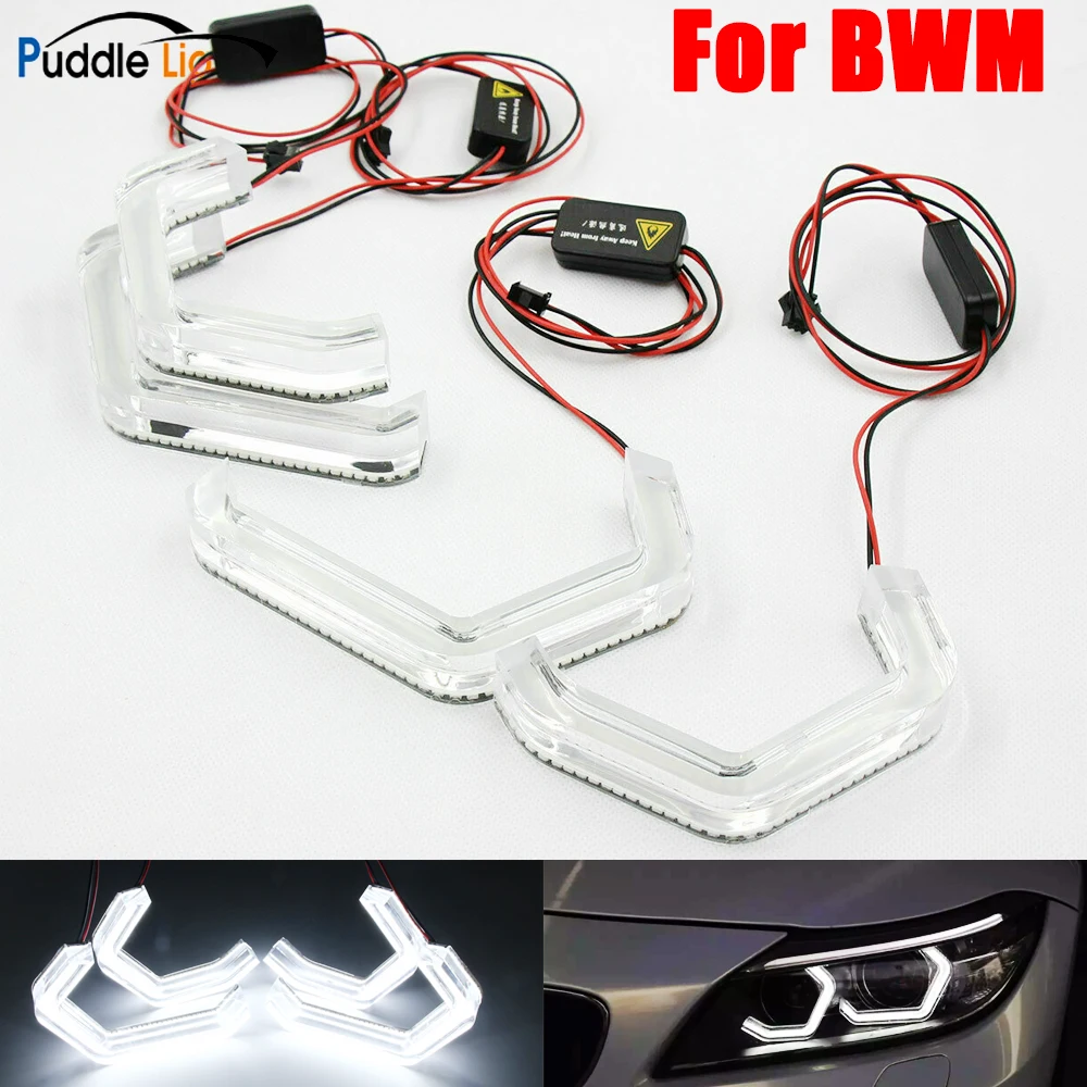 

Белый желтый двойной цвет M4 знаковые Стиль светодиодный хрустальный Ангел глаз светильник Наборы для BMW X3 E83 F25 X5 E70 F15 F85 X6 E71 E72 Z4 E85 E86