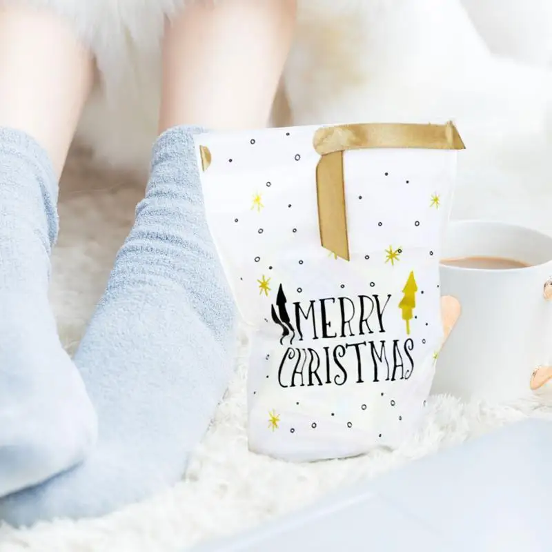 

Christmas Gift Bag Drawstring Gift Bag Candy Gift Chocolate Packaging Bag Wedding Gift Bags New Year Decor Bag 50PCS