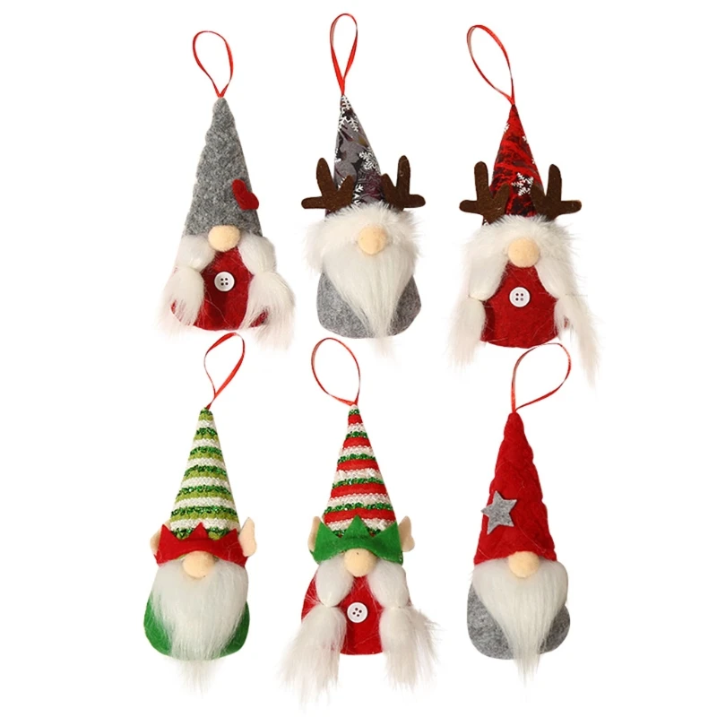

2021 New 6 Packs New Year Faceless Gnome Halloween Figurines Holiday Decorate for Child