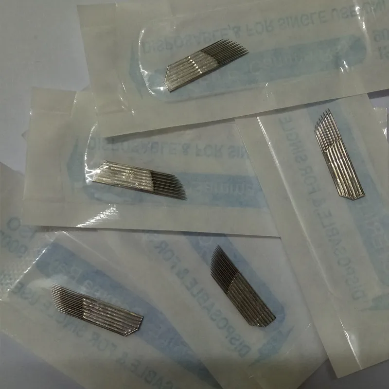 Мануального татуажа бровей 50 шт в наборе иглы для татуировки одноразовые