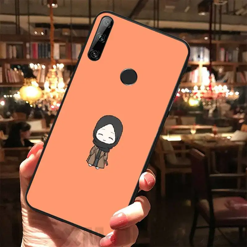 BaweiTE Cute little girl Soft Silicone Black Phone Case For Huawei Y5 Y6 Y7 Y9 Prime Pro II 2019 2018 | Мобильные телефоны и
