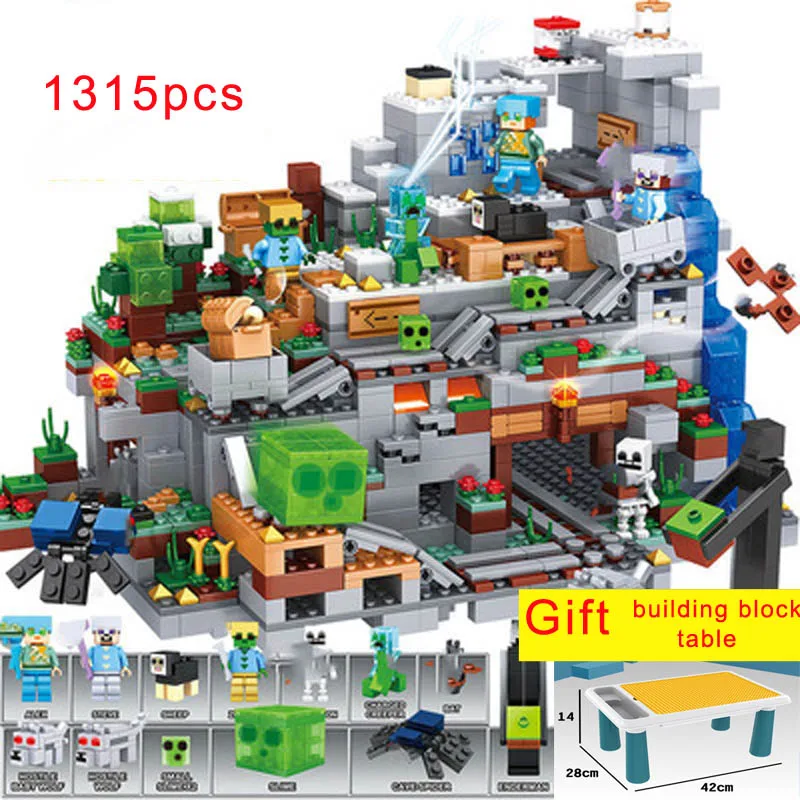 1315 шт маленькая версия Совместимость 21137 мой мир с Multifuncational строительные блоки