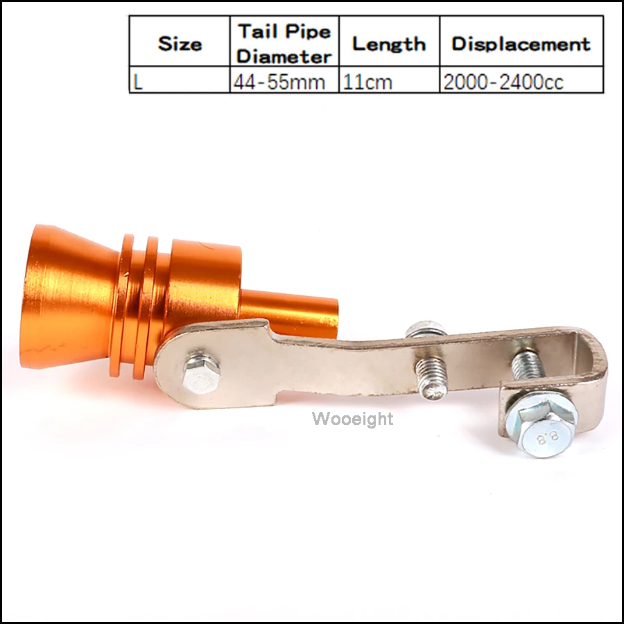 Алюминиевый автомобильный глушитель Wooeight L универсальный выхлопной трубы для