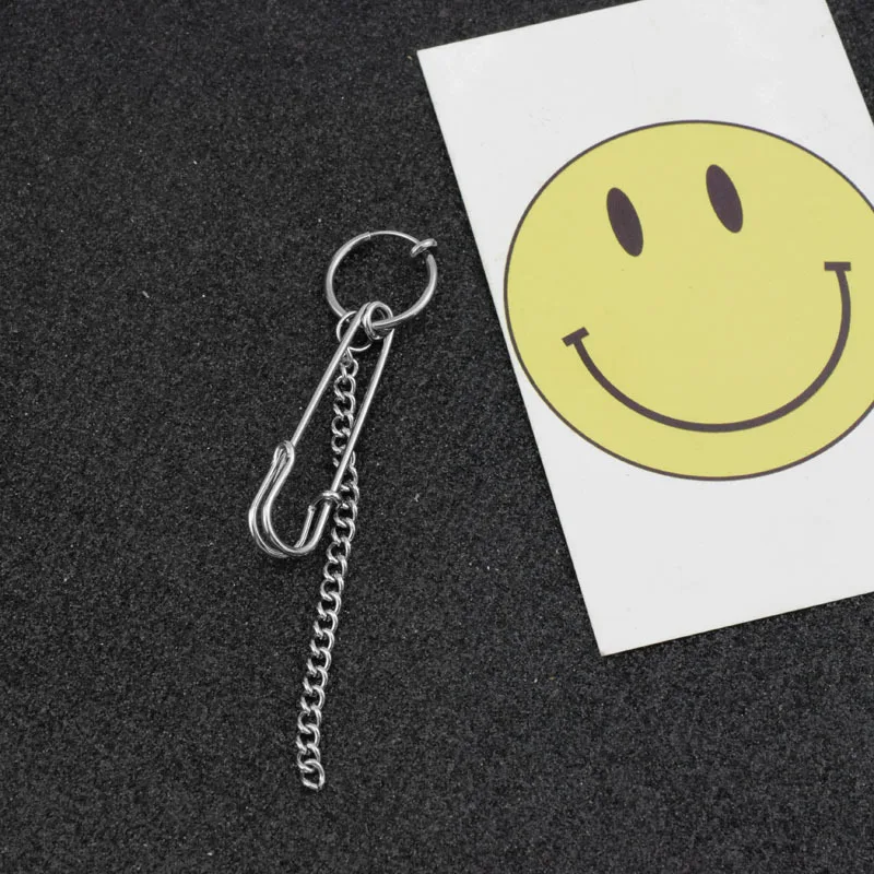 Корейские серьги-гвоздики Idol KPOP DNA из нержавеющей стали длинная цепочка для