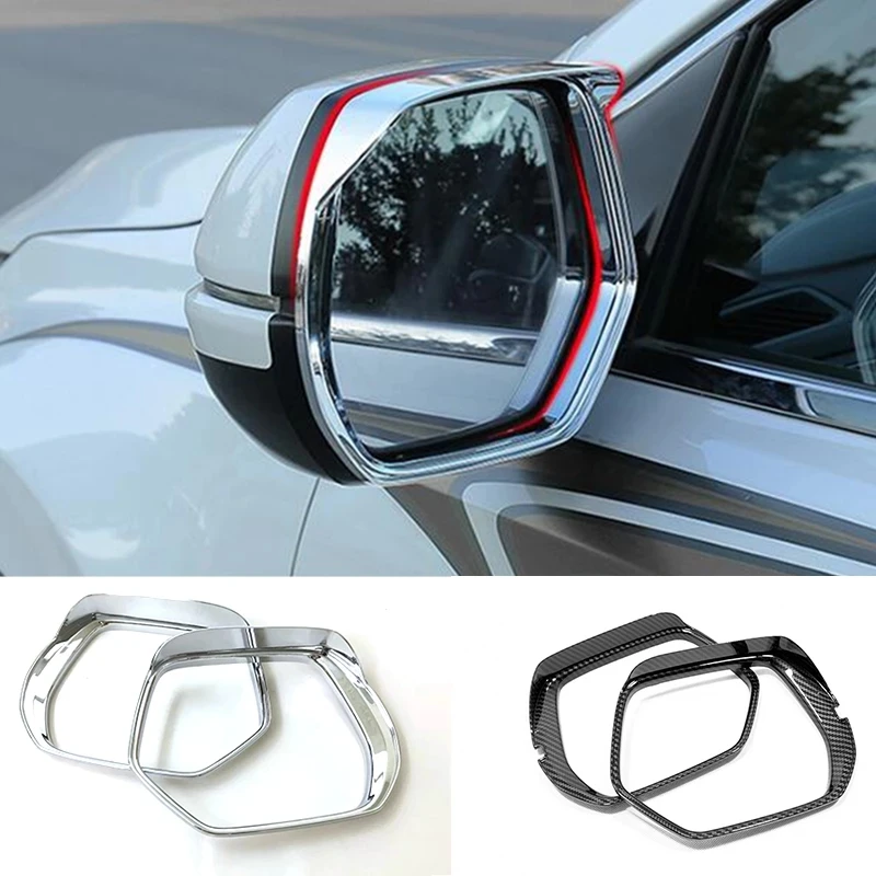 

ABS Chrome For Honda CR-V CRV 2013-2019 accessories Car rearview mirror block rain eyebrow Cover Trim Sticker Car styling 2pcs