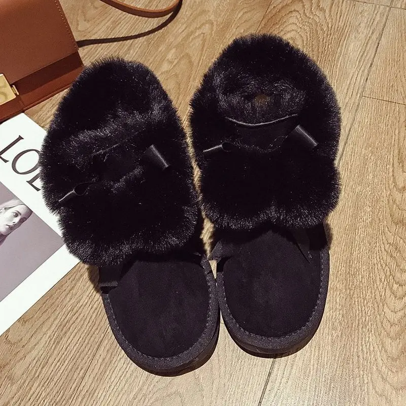 

Women Boots Winter Snow Boots Hairball Space Boots Woman Non-Slip Fashion Female Shoes Plus Velvet Thick zapatos de mujer U11-02