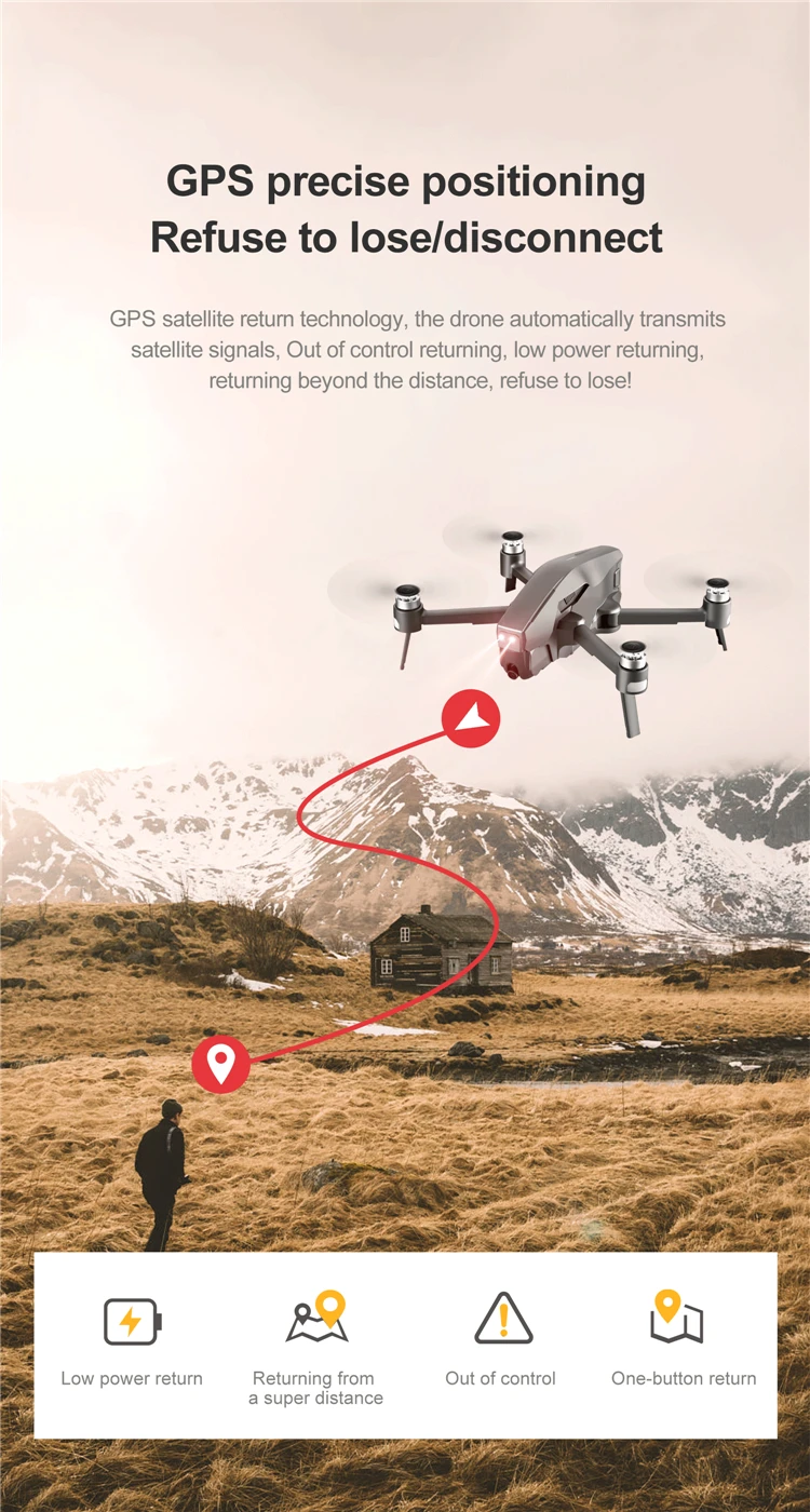 Профессиональный радиоуправляемый Дрон 5G wifi FPV gps широкоугольный 4K 16 МП камера HD вертолет 30 мин Время полета Квадрокоптер бесщеточный Дрон VS SG906