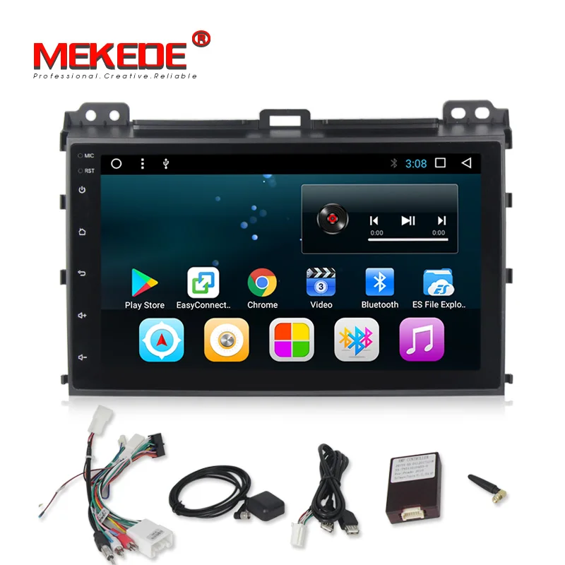 Android 8,1 автомобильный радиоприемник с навигацией GPS плеер для Toyota Prado 120 2002-2009 с wifi BT canbus мультимедиа в приборной панели головное устройство