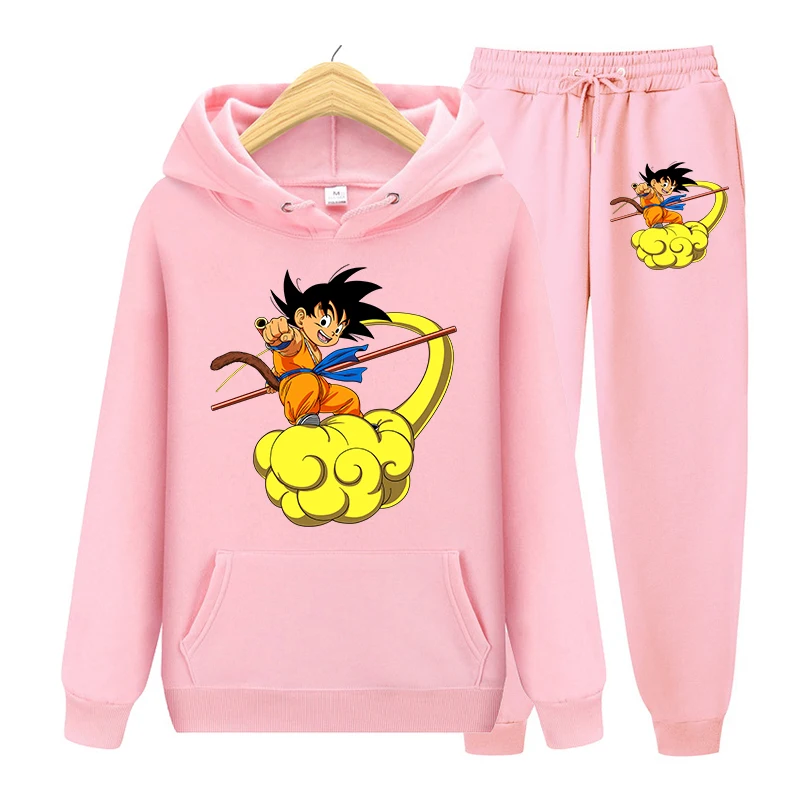

2PCS Sweatshirt Hoodie TrackSuits Set Men/Women Hoodie Sets Cartoon Characters Printing Football Sportswear Gift Hooded Hoodie