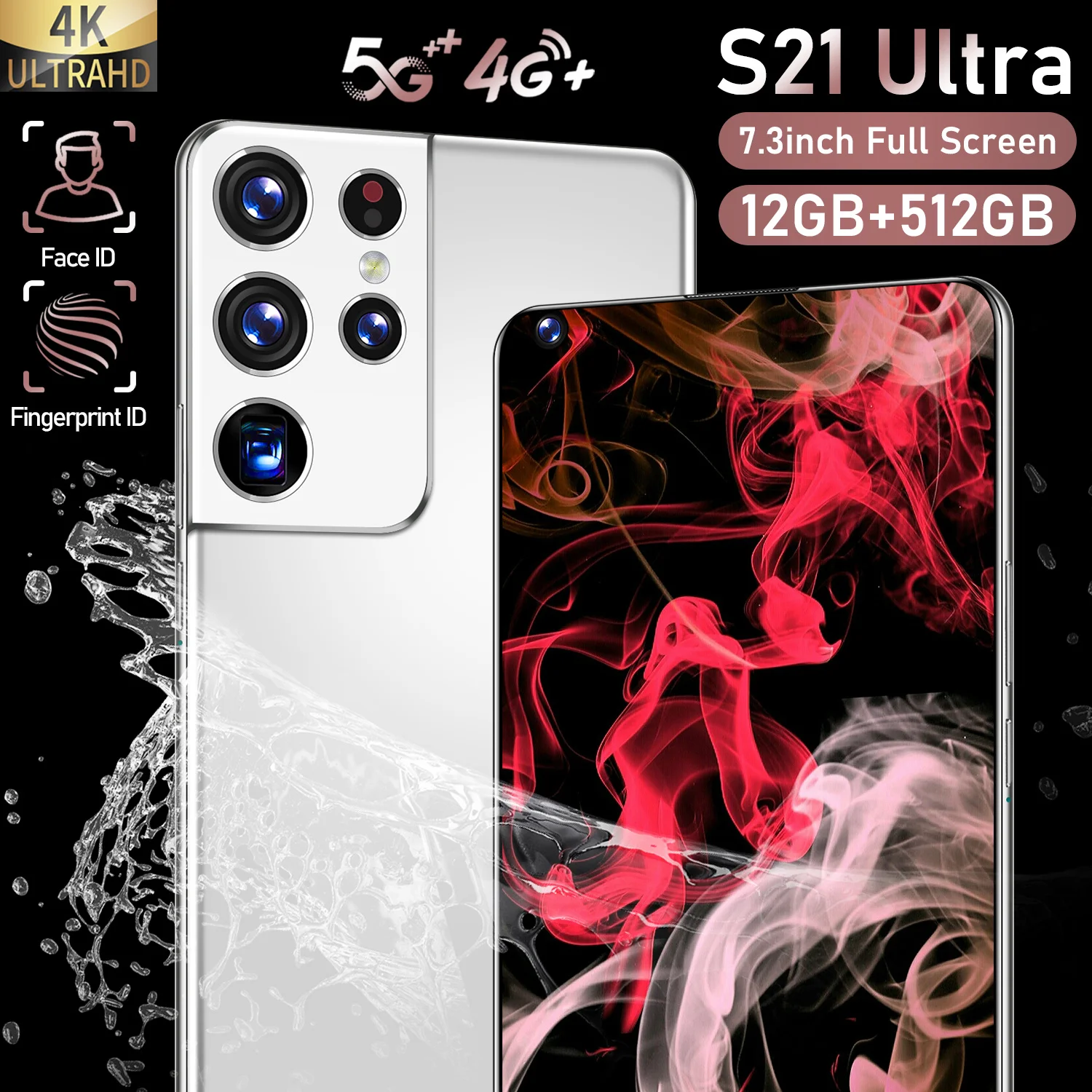 2021 Новая глобальная версия 7 3 &quotS21Ultra Смартфон Android 10 6800 мА/ч 12 + 512 ГБ Поддержка с