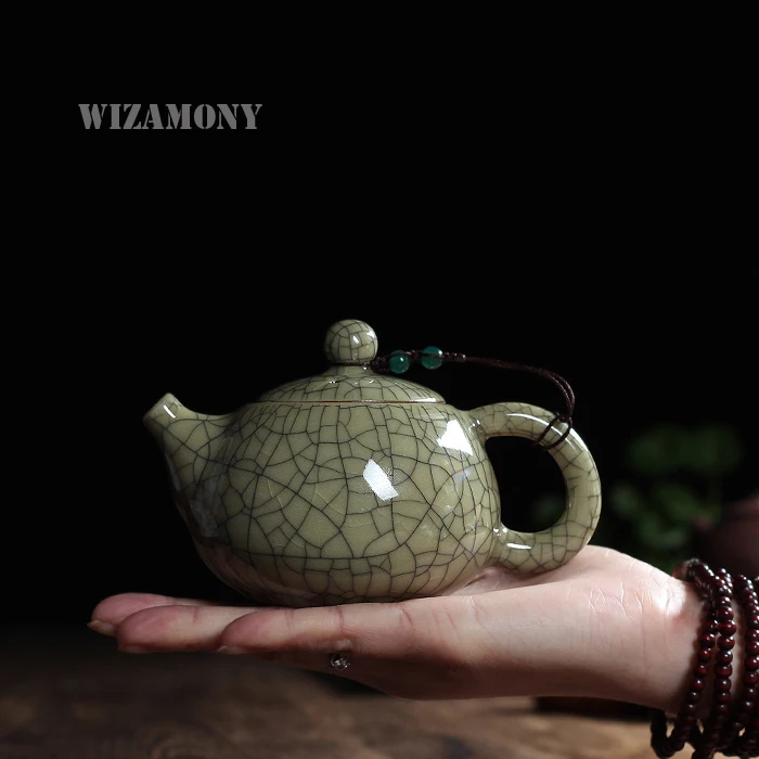 

Tea set Crackle Glaze Ge Kiln Longquan Celadon Zisha Ceramics Arts Tay Thi Chinese Teapot Porcelain yixing Clay Antique Teapot