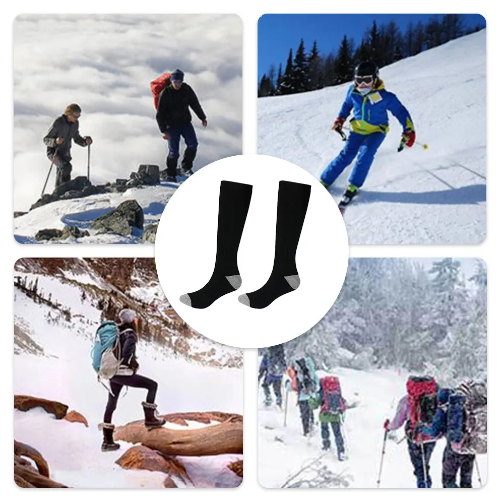Aptoco Thermal Cotton Heated Socks Men & Women with Battery Operated Winter Outdoor Skiing Hinking Foot Warming Socks