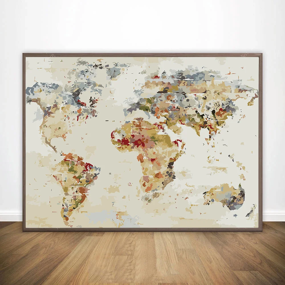 

DIY Painting By Numbers 40x50cm Still life HandPainted Oil Painting Map Canvas Drawing Home Decoration Gift Frameless