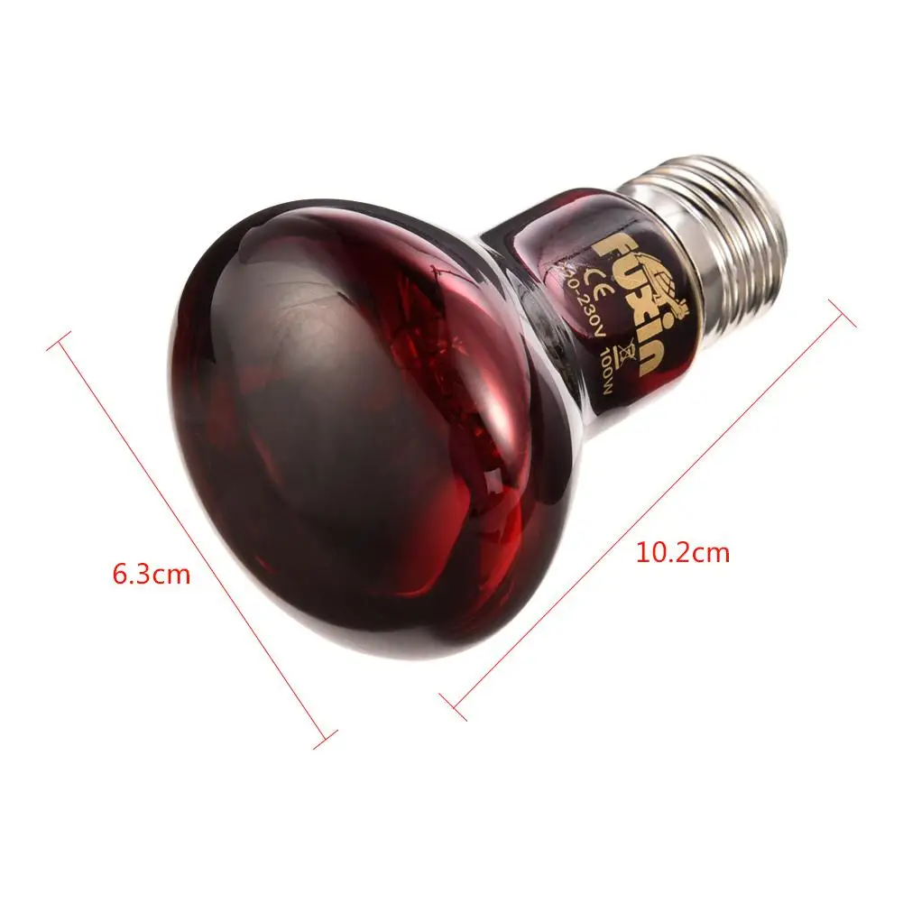 Pet Red Heating Lamp E27 Day Night For Amphibian Snake Heat Reptile Bulb UV Light 50W 100W AC220-240V | Дом и сад