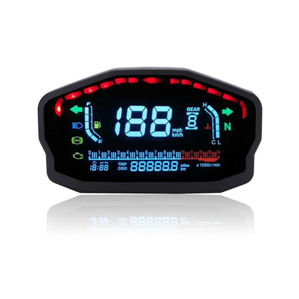 Motorcycle Modified Color Screen LCD Digital Instrument Shockproof Anti-glare Universal LED Speedometer Odometer | Автомобили и