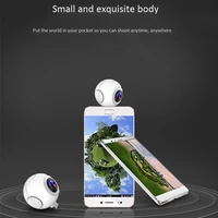 360 degree panoramic camera 720 degree high definition fisheye dual lens mobile phone vr sports camera selfie 1080p 2mp