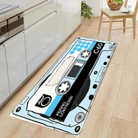western bathroom mat music tape printed doormat anti slip kitchen carpet bath rug tapete cozinha non slip entrance hall carpets