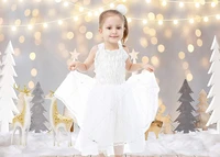 dreamy christmas glitter bokeh photography backdrop trees deer winter snow background kids birthday party banner photo booth