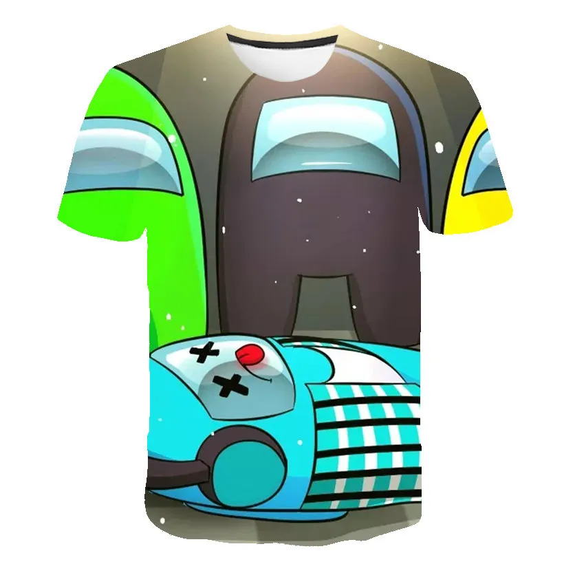 

2021 Summer New 3D Printed T-shirt new game Among Us Anime Cartoon Boys and Girls T-shirts Hot Sale mens clothing dropshiping