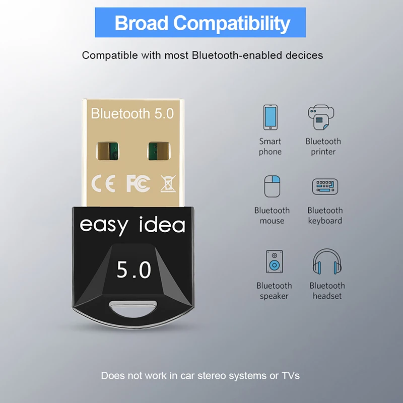 USB Bluetooth адаптер 5 0 bluetooth мини приемник аудио синий зуб передатчик для ПК