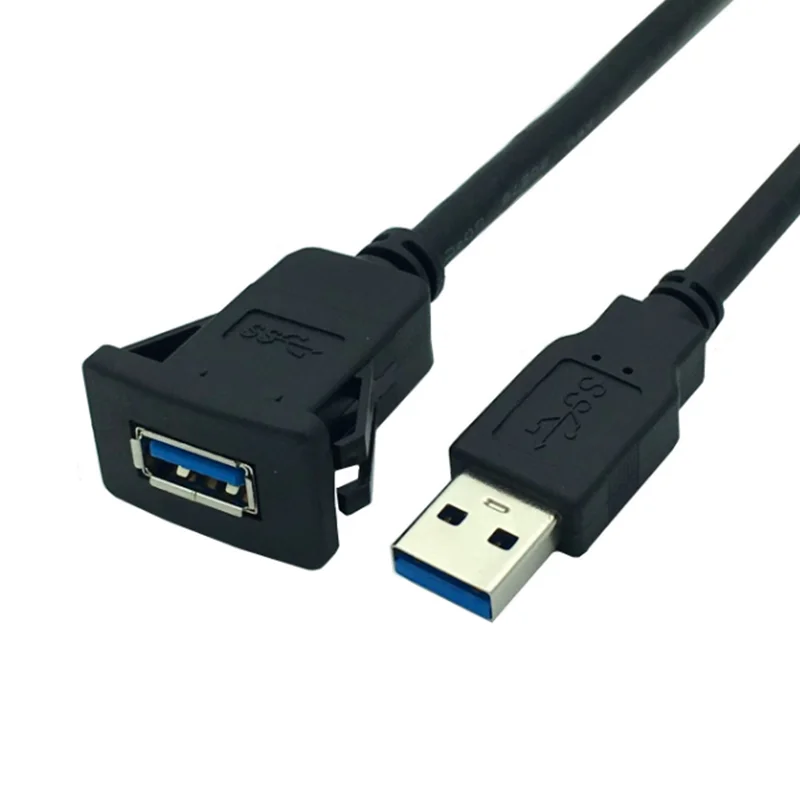 2M Waterproof USB 3.0 Extension Cable with Dual Ports for Car, Motorcycle, Marine Dashboard Description Image.This Product Can Be Found With The Tag Names Computer Cables Connecting, Computer Peripherals, Embedded usb extension adapter, PC Hardware Cables Adapters