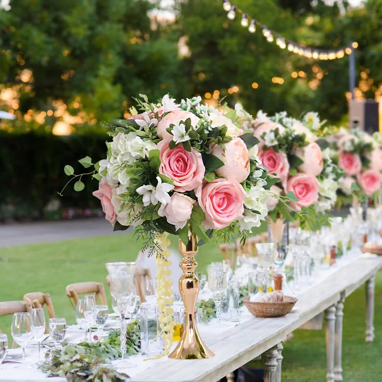 искусственные цветы Свадебный стол центр шары из искусственных цветов