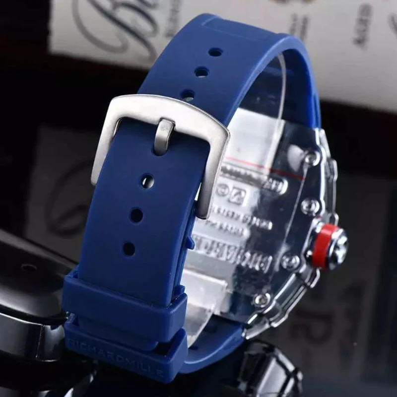 

Men's Watch Male Ghost Head Wine Barrel Business Sports 2021 New Richard Watch Silicone Strap Creative Unique Watch