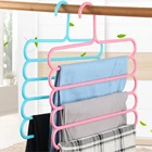 Многофункциональная Нескользящая пластиковая вешалка для брюк, 6 шт., бесшовная вешалка для одежды, многослойная Бытовая вешалка для взрослых