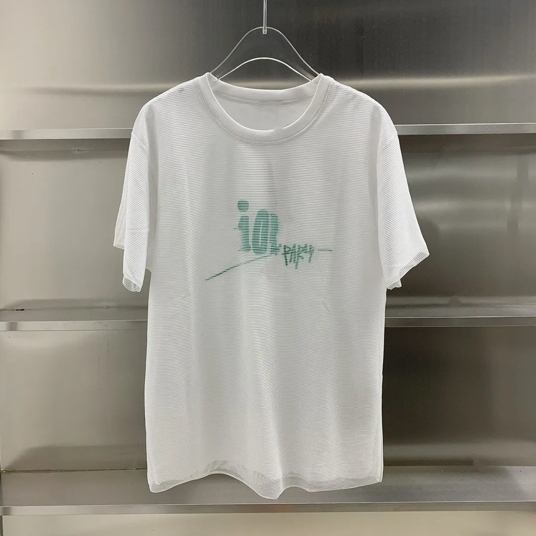 

2021 summer new T-shirt mesh embroidery t hand cut for men and women