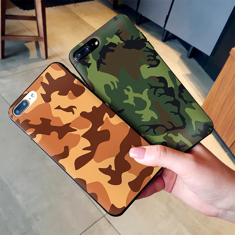 Мягкий чехол из ТПУ с камуфляжным узором для Apple IPhone X XR XS MAX 5 5S 5C SE 6 S 7 8 Plus ipod touch