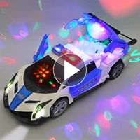 electric dancing deformation cars rotating universal light and music toy car boy toy child kid girl car