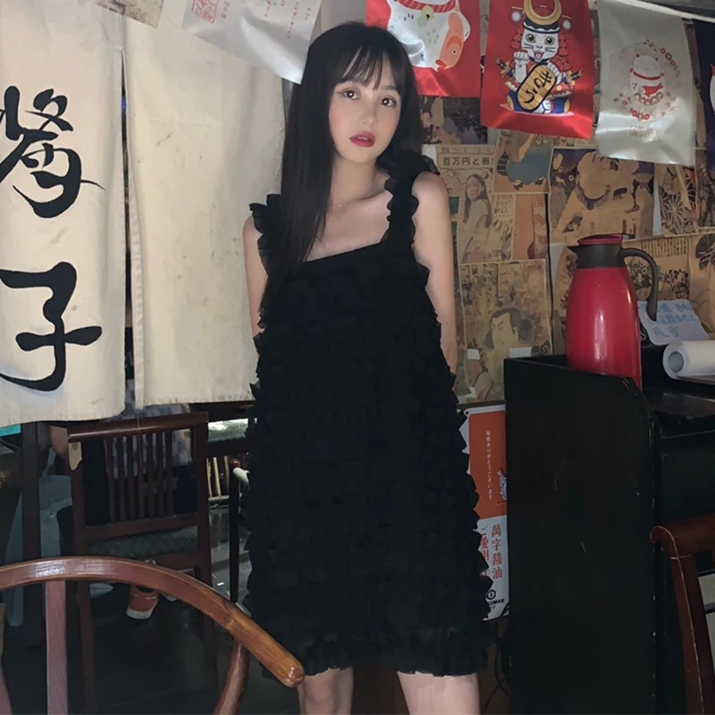 Женское приталенное платье-жилет средней длины летнее шифоновое платье в