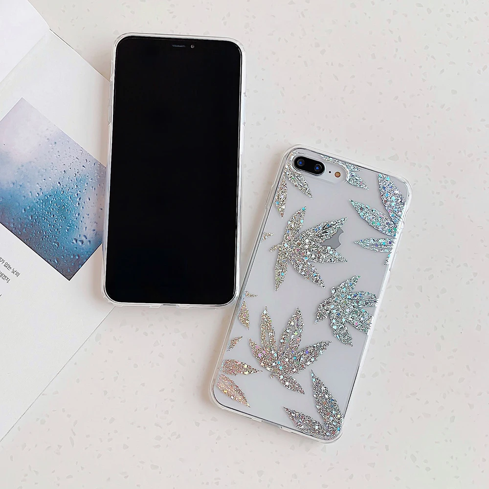 LOVECOM листья и ананас Прозрачный чехол для телефона для iPhone 11 Pro Max XR XS Max 7 8 Plus X Прозрачная мягкая Гальваническая задняя крышка