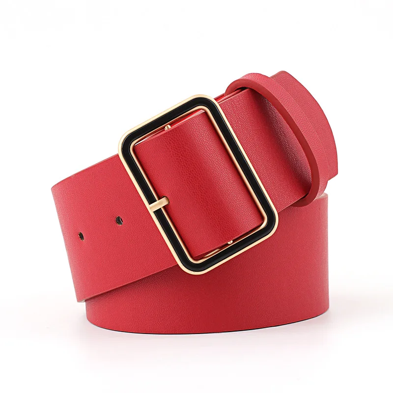 

105X4.8Cm New Design Wide Belt Female Jeans Dress Black Belt Decorate Waistband Fashion Gold Pin Buckle Wide Belt Party Belt