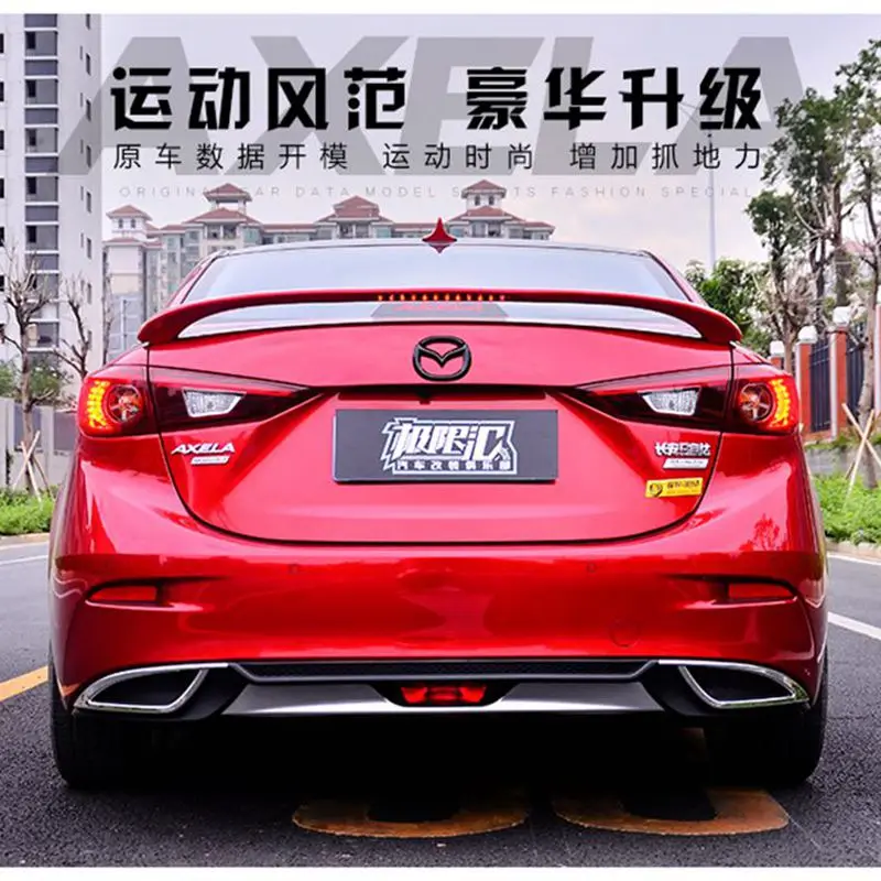 Задний спойлер со светодиодсветильник кой для Mazda 3 AXELA или 6 Atenza 2014 2017|Спойлеры и